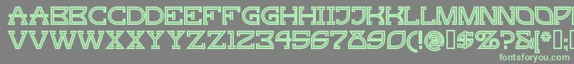 GINGP    Font – Green Fonts on Gray Background