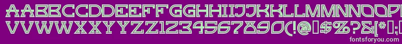 GINGP    Font – Green Fonts on Purple Background