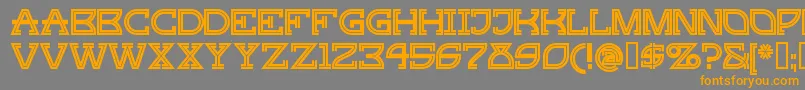GINGP    Font – Orange Fonts on Gray Background