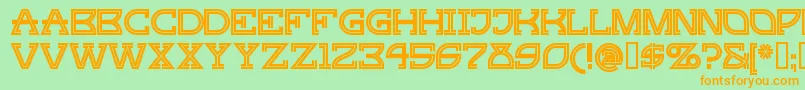 GINGP    Font – Orange Fonts on Green Background