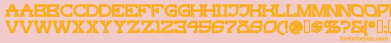 GINGP    Font – Orange Fonts on Pink Background
