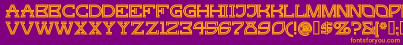 GINGP    Font – Orange Fonts on Purple Background