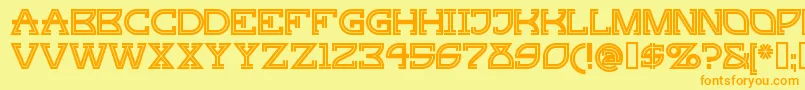 GINGP    Font – Orange Fonts on Yellow Background