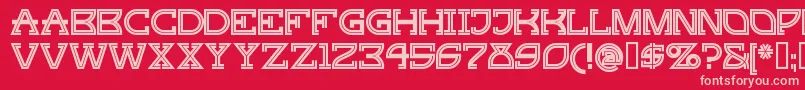 GINGP    Font – Pink Fonts on Red Background