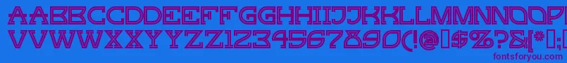GINGP    Font – Purple Fonts on Blue Background