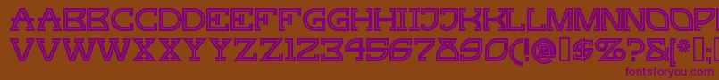 GINGP    Font – Purple Fonts on Brown Background