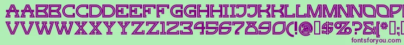 GINGP    Font – Purple Fonts on Green Background