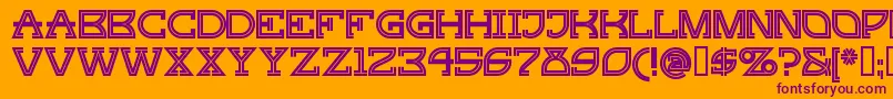 GINGP    Font – Purple Fonts on Orange Background