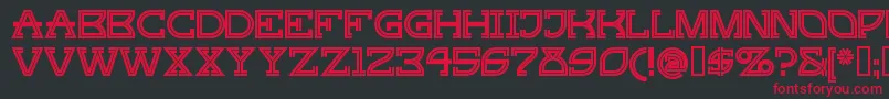 フォントGINGP    – 黒い背景に赤い文字