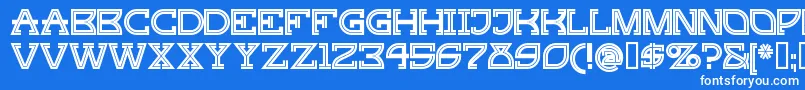 GINGP    Font – White Fonts on Blue Background