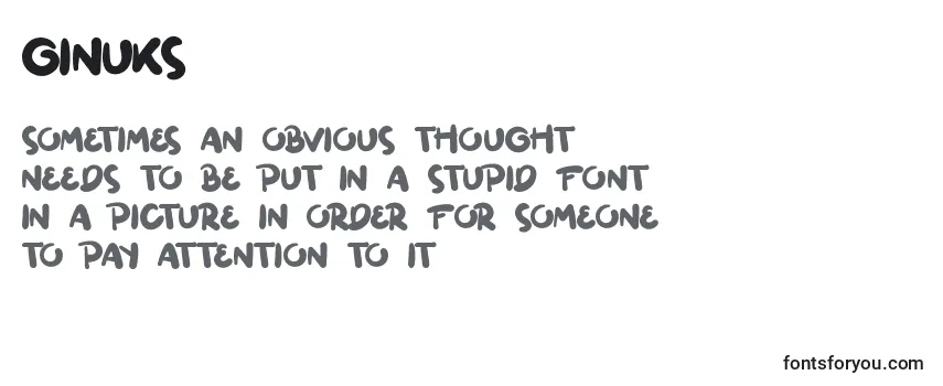 Review of the Ginuks Font