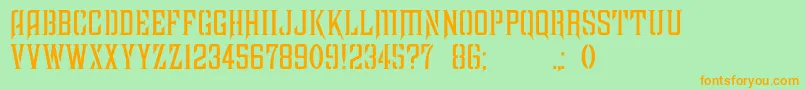 Farquharsonfree Font – Orange Fonts on Green Background