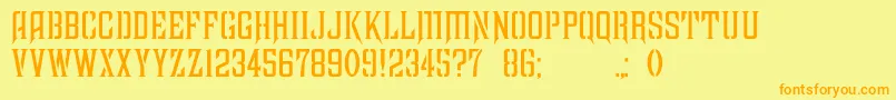 Farquharsonfree Font – Orange Fonts on Yellow Background