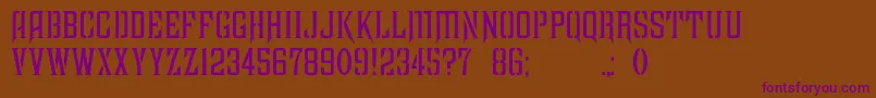 Farquharsonfree Font – Purple Fonts on Brown Background