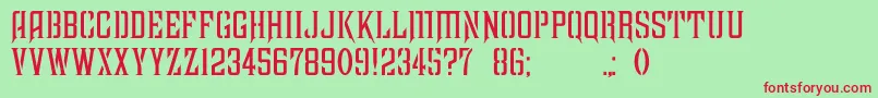 Farquharsonfree Font – Red Fonts on Green Background