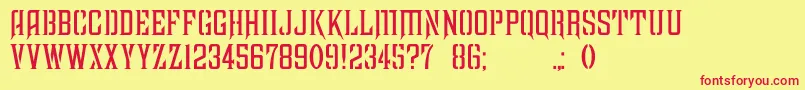 Farquharsonfree Font – Red Fonts on Yellow Background