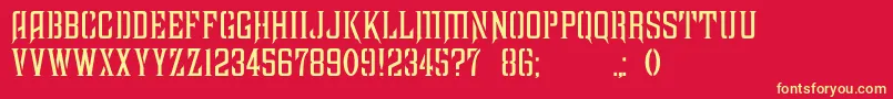 Farquharsonfree Font – Yellow Fonts on Red Background