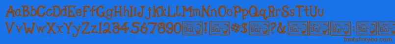Gipsy Bar Font – Brown Fonts on Blue Background