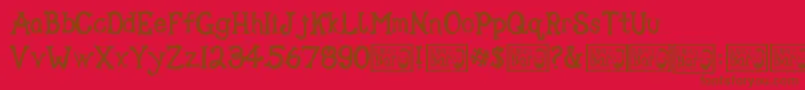 Gipsy Bar Font – Brown Fonts on Red Background