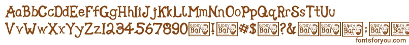 Gipsy Bar Font – Brown Fonts on White Background