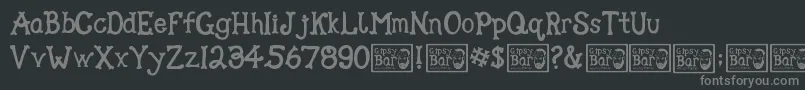 Gipsy Bar Font – Gray Fonts on Black Background