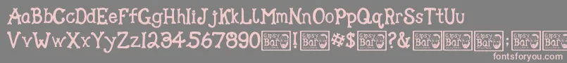 Gipsy Bar Font – Pink Fonts on Gray Background