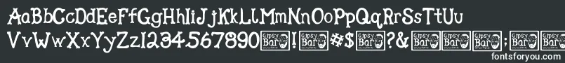 Gipsy Bar Font – White Fonts on Black Background