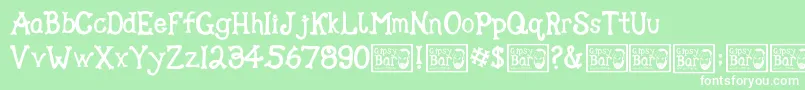 Gipsy Bar Font – White Fonts on Green Background