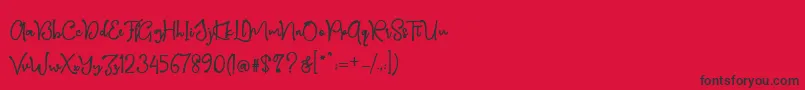 Girlboss DF Font – Black Fonts on Red Background