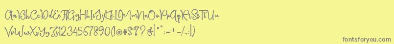 Girlboss DF Font – Gray Fonts on Yellow Background