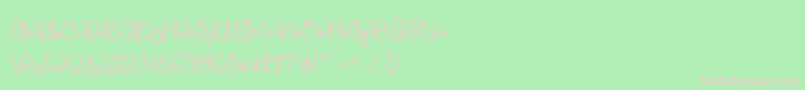 Girlboss DF-Schriftart – Rosa Schriften auf grünem Hintergrund