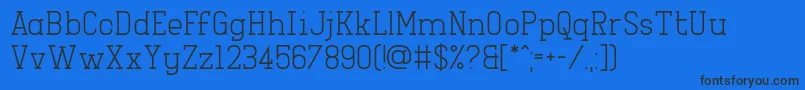 Girlesque Font – Black Fonts on Blue Background