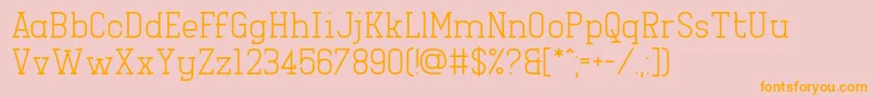 Girlesque Font – Orange Fonts on Pink Background