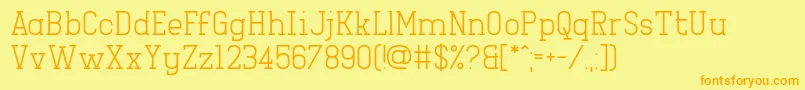 Girlesque Font – Orange Fonts on Yellow Background