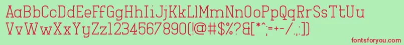 Girlesque Font – Red Fonts on Green Background