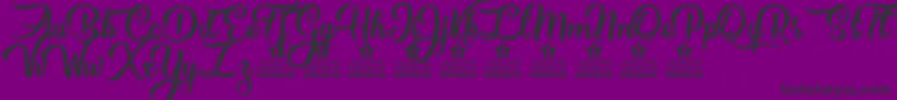 Girls got Rhythm Personal Use Font – Black Fonts on Purple Background