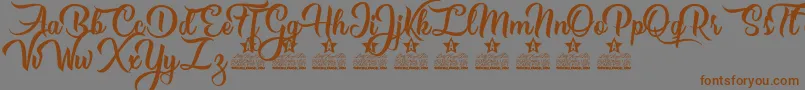 Girls got Rhythm Personal Use-Schriftart – Braune Schriften auf grauem Hintergrund