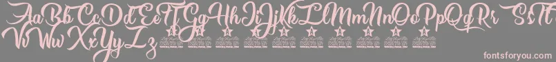 Girls got Rhythm Personal Use Font – Pink Fonts on Gray Background