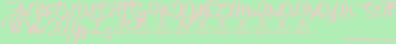 Girls got Rhythm Personal Use Font – Pink Fonts on Green Background