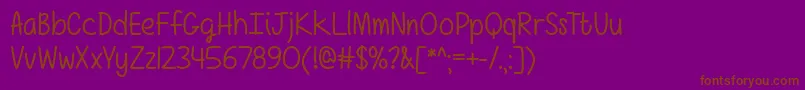 Girls Have Many Secrets   Font – Brown Fonts on Purple Background