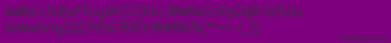 フォントGirls Have Many Secrets   – 紫の背景に黒い文字