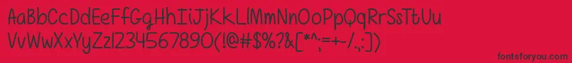 Girls Have Many Secrets   Font – Black Fonts on Red Background
