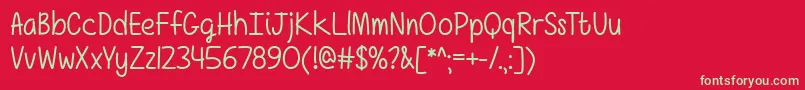 Girls Have Many Secrets   Font – Green Fonts on Red Background