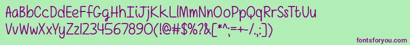 Girls Have Many Secrets   Font – Purple Fonts on Green Background
