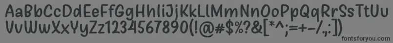 Girls Marks Font by Situjuh 7NTypes-fontti – mustat fontit harmaalla taustalla