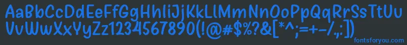 Czcionka Girls Marks Font by Situjuh 7NTypes – niebieskie czcionki na czarnym tle