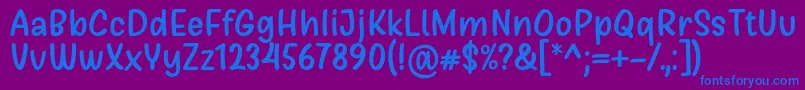 Girls Marks Font by Situjuh 7NTypes-Schriftart – Blaue Schriften auf violettem Hintergrund
