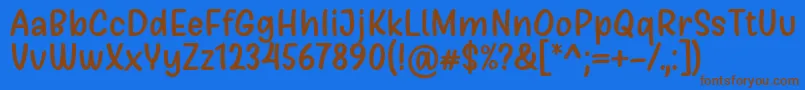 Police Girls Marks Font by Situjuh 7NTypes – polices brunes sur fond bleu