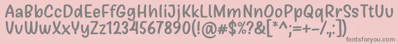 フォントGirls Marks Font by Situjuh 7NTypes – ピンクの背景に灰色の文字