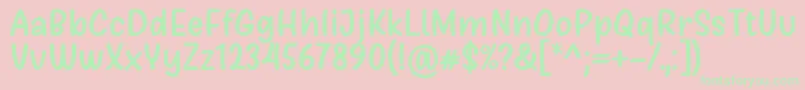 フォントGirls Marks Font by Situjuh 7NTypes – ピンクの背景に緑の文字